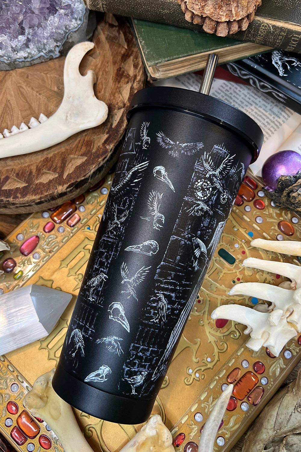 vampirefreaks - Vente Tasse à café - Gobelet à infusion froide Edgar Allan Poe avec paille3