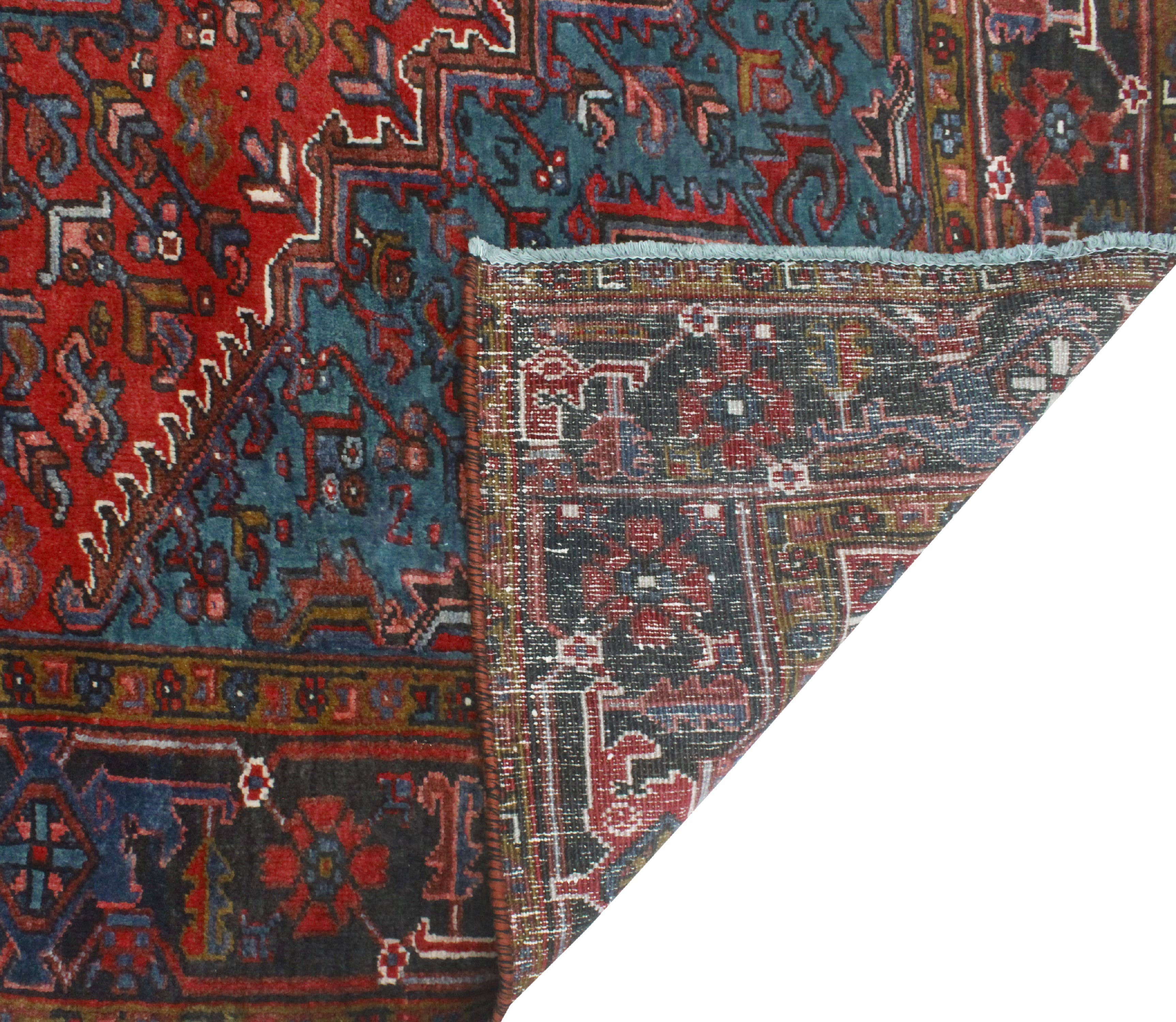 Noori Rug - Vente Tapis - Tapis Firuz Rouge/Charbon VTG Fin, 6'7" x 8'9"3