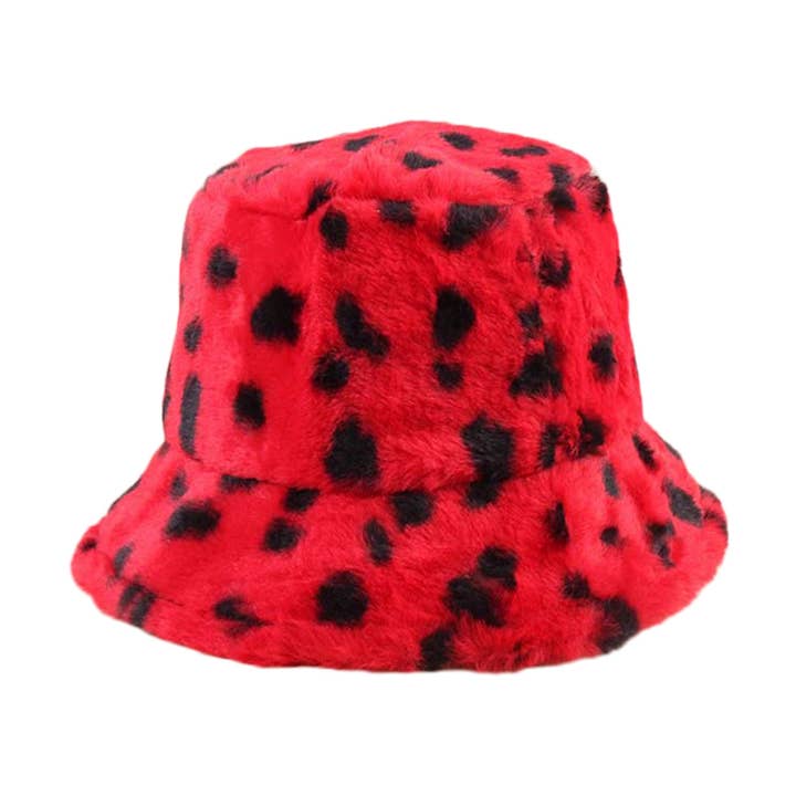 Ole - Vendita all'ingrosso Cappello da pescatore - Donna - Cappello da pescatore in peluche a fantasia maculata C02882