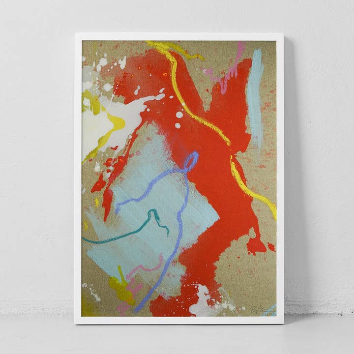 Art Print: Composition With Yellow for wholesale by Iza Bułeczka