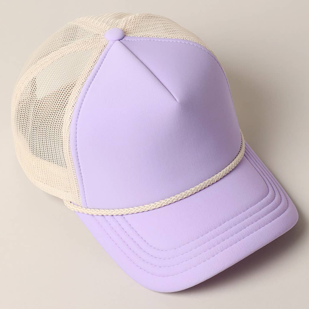 Fashion City – wholesale Trucker hat – Women’s – Plain Foam Rope Mesh Back Trucker Hat 16