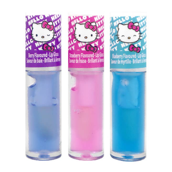 PINEAPPLE Beauty - Wholesale Lip Gloss - UPD HK1143GG Hello Kitty Lip Gloss w/ pouch set - 12 set