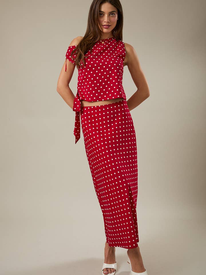 POLKA DOT MIDI SKIRT for wholesale by Sunday Edition