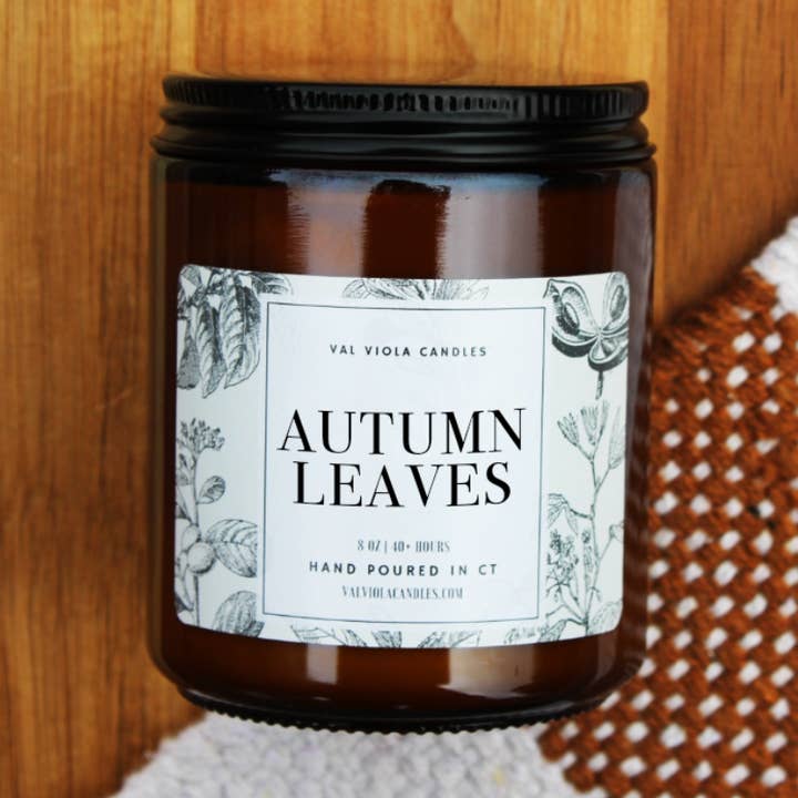 Autumn Leaves Soy Wax Candle for wholesale by Val Viola Candles