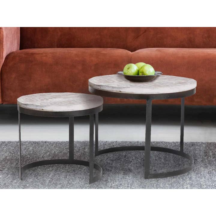 Voglrieder - Wholesale Coffee Table - Coffee table set of 2 side tables living room table round Aust29