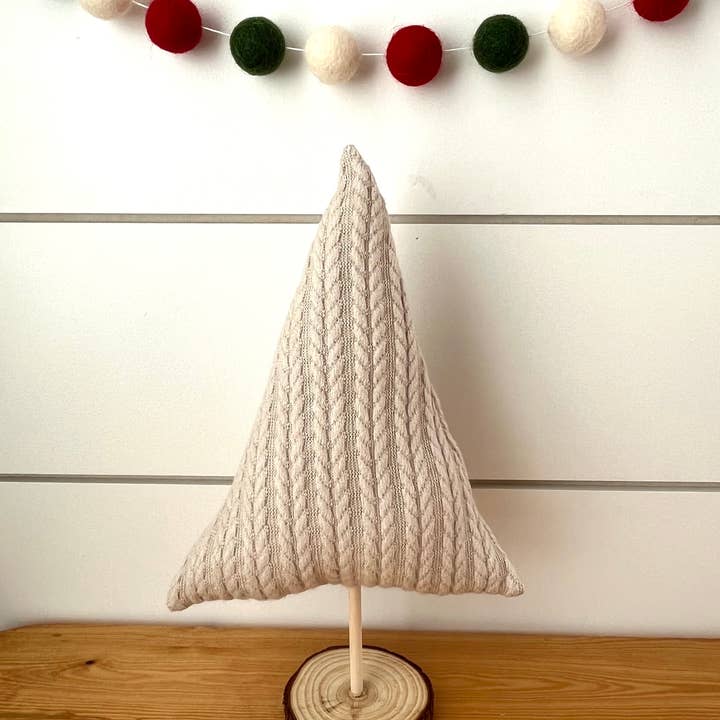 Kate + Em - Wholesale Christmas Decoration - 3pc. Fabric Vintage Print Christmas Tree Set