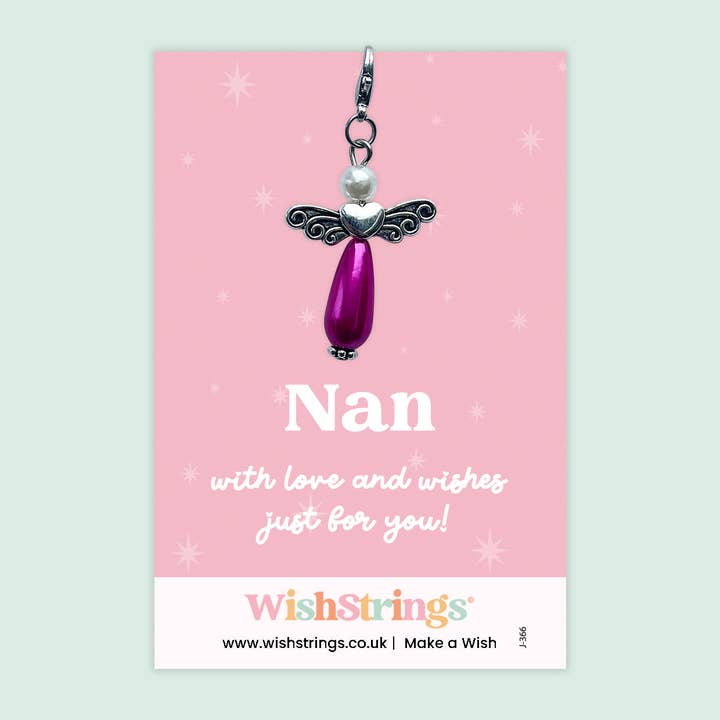 Nan - Wish Angels, Clip on Keepsake | J111 for wholesale by WishStrings