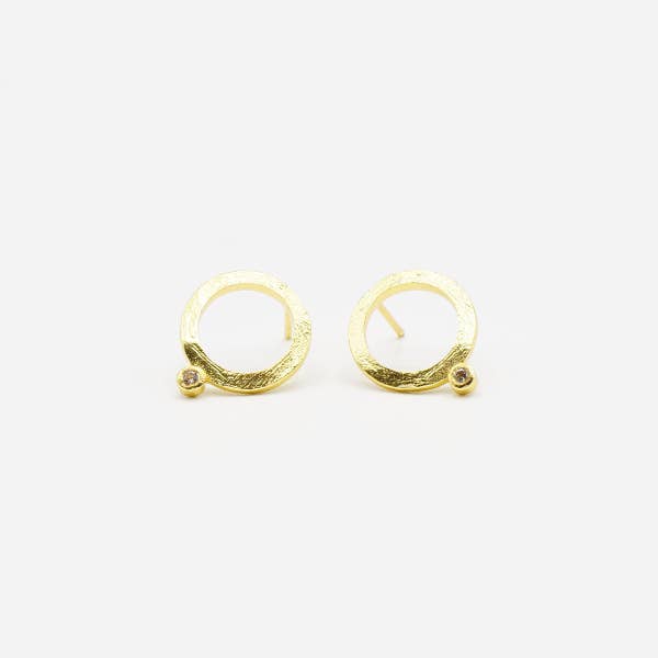 Ele Velandia - Wholesale Dangle Earrings - Gold plated earrings Zirconia natural stone. Gift.2