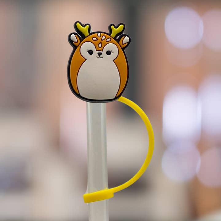 Round Deer Straw Topper for wholesale by Kailex Boutique Wholesale