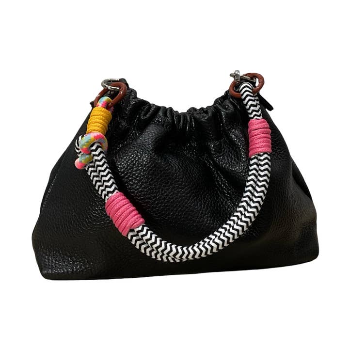 GRAINED LEATHER SHOULDER BAG PLISSA for wholesale by Louisa lee