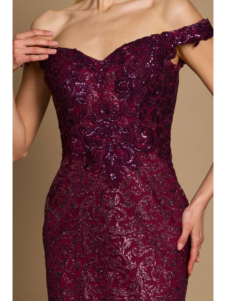 Kos Couture - Wholesale Gown - Women's - Long Mermaid Fitted Evening Dress 8