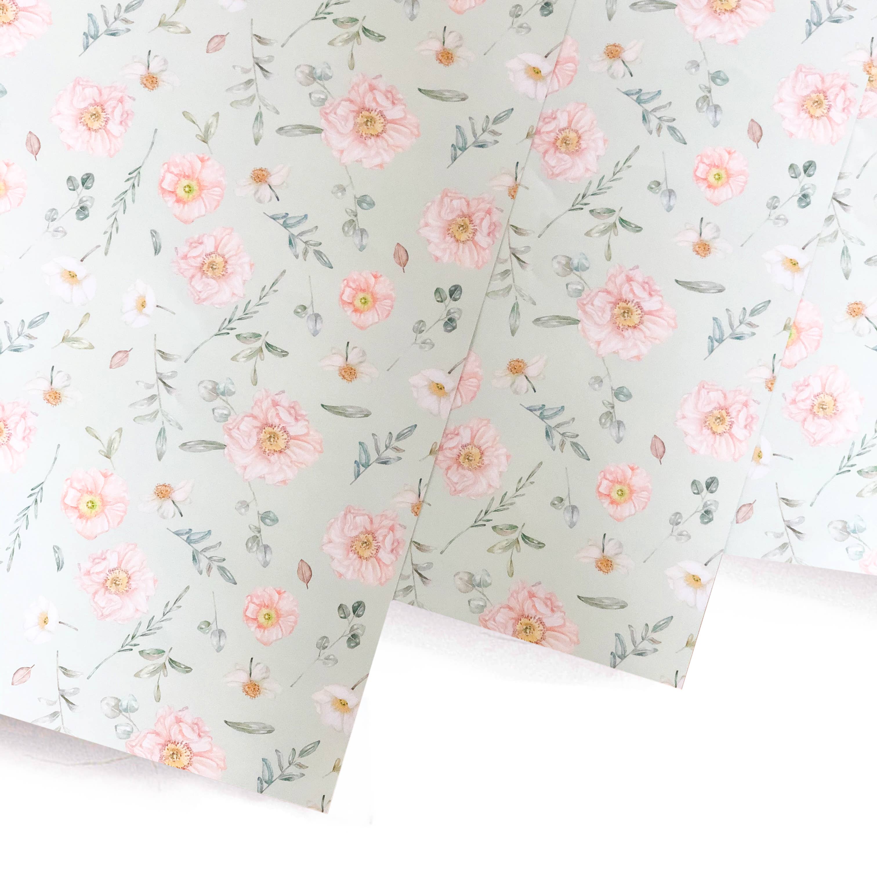 Lana's Shop - Wholesale Flat Wrap - Fresh Poppies Single Gift Wrap Sheet1