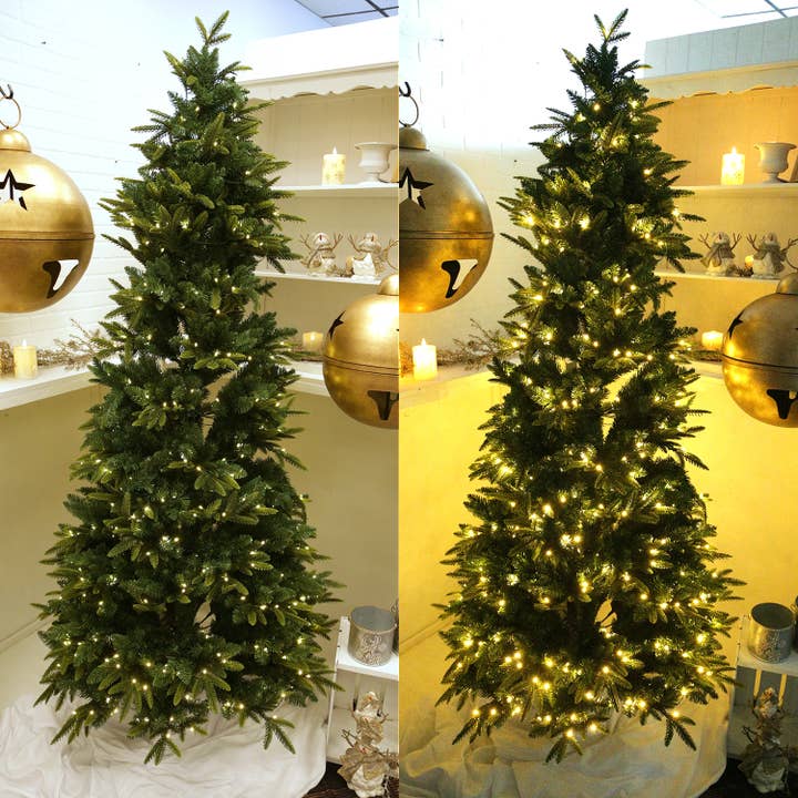 Albero di abete non innevato da 96 pollici con 450 luci e 1500 punte per la vendita all'ingrosso da parte di WT Collection