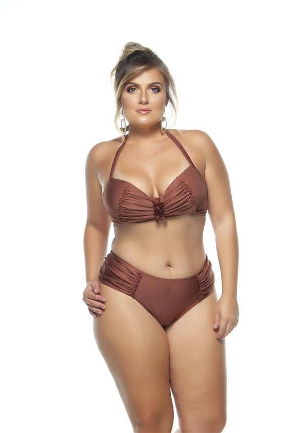 Cobre TOP DE BIKINI ACOLCHADO EFECTO DRAPEADO de venta al por mayor en Faire