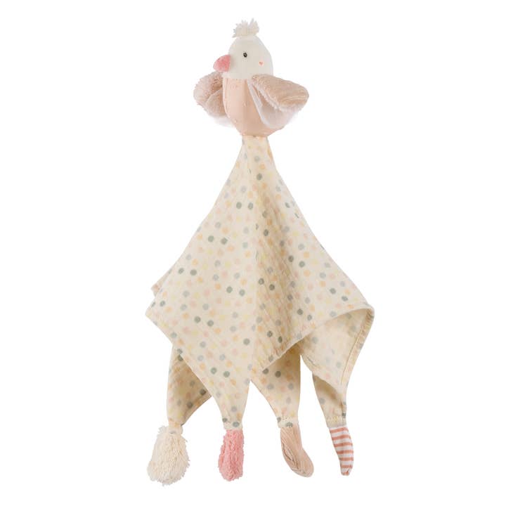 Fehn - Wholesale Security/Cuddle Blanket - Baby - Bird muslin comforter - sleeping aid & cuddle cloth