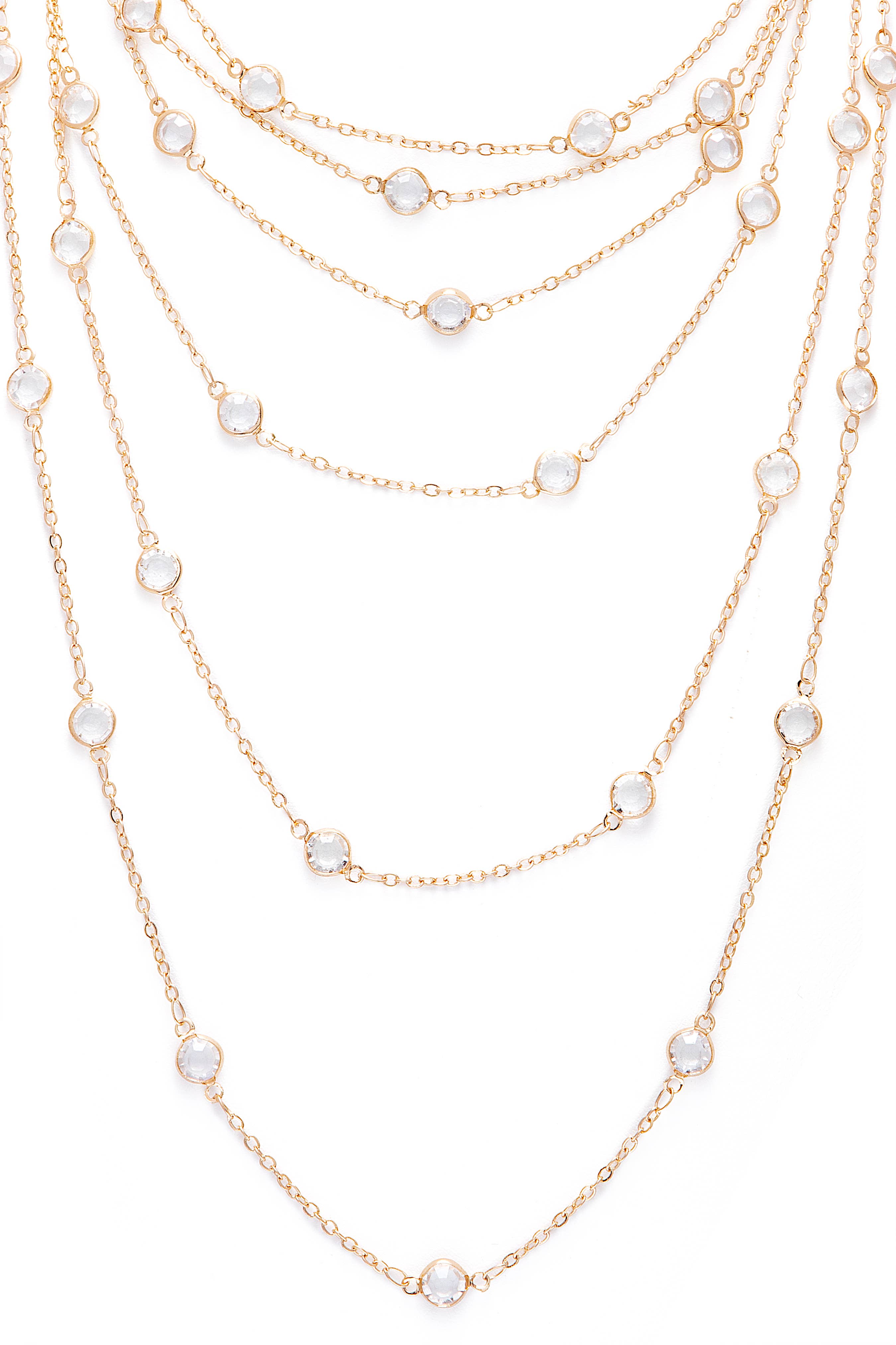 SAACHI - Wholesale Pendant/Charm Necklace - Glass Multi Layer Necklace2