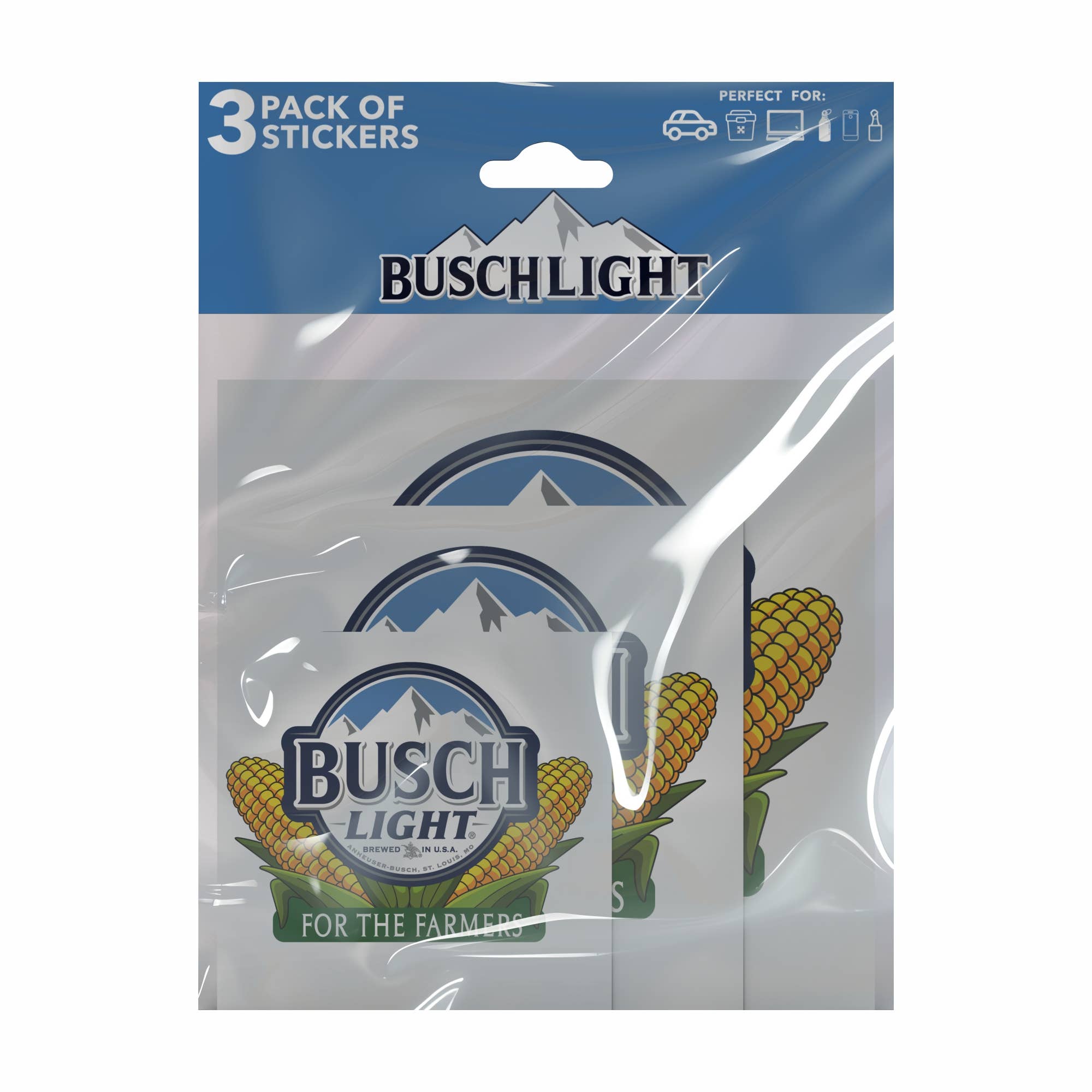 Smithco Distributing – wholesale Telefon- och laptopklistermärken – Busch Light Decal - Ölklistermärken, Busch Ljusklistermärken2