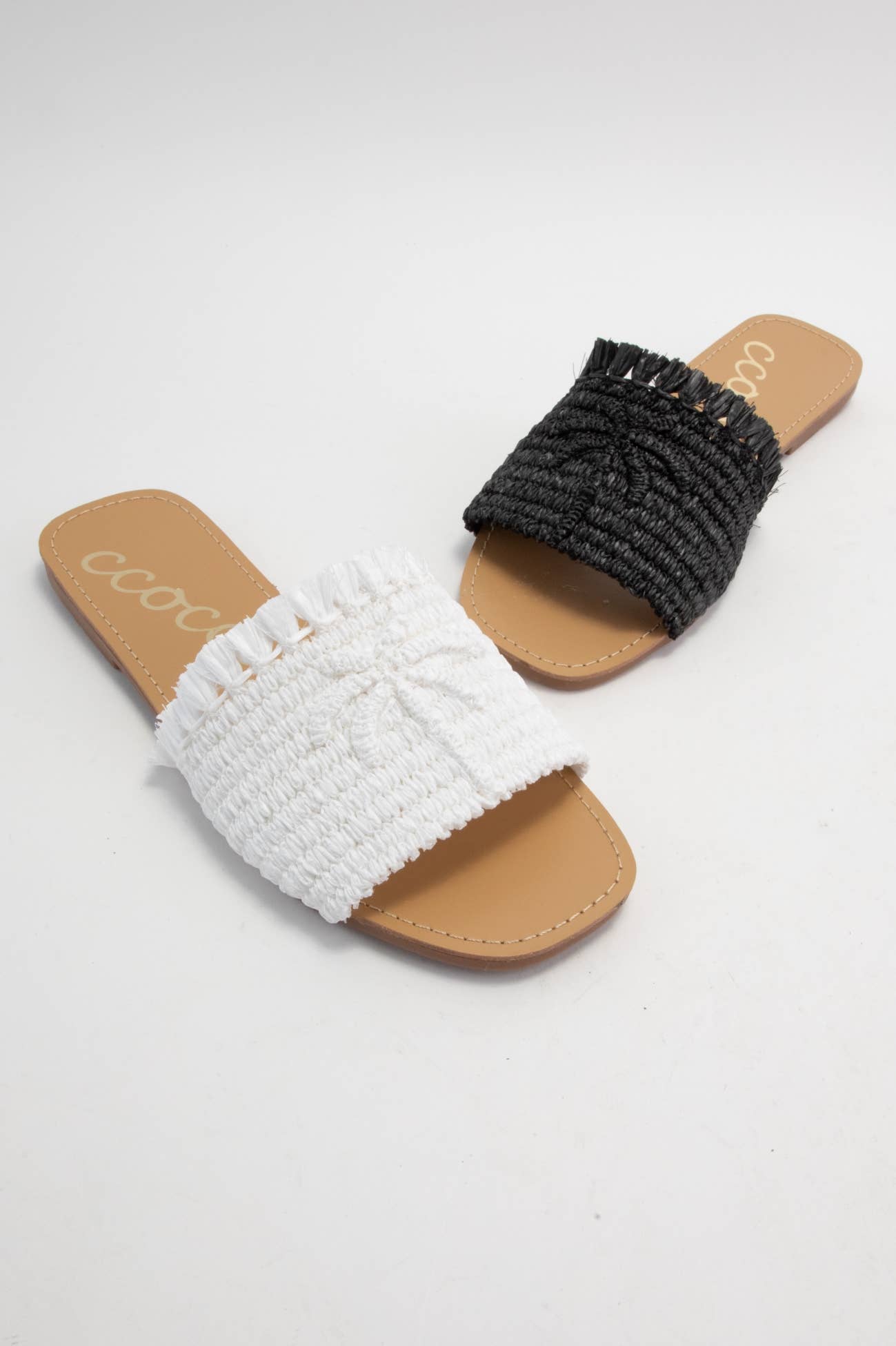 CCOCCI - Wholesale Sandals - Women's - SANDY PALM TREE EMBROIDERY DESIGN RAFFIA SANDAL6