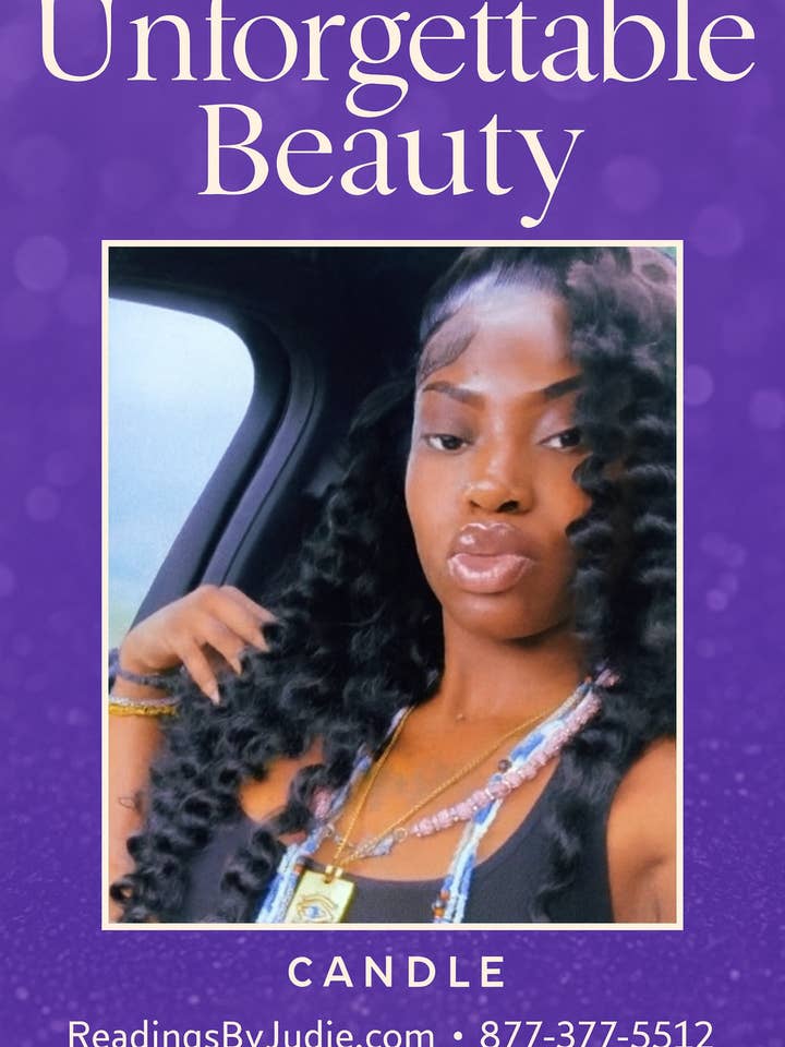 Unforgettable Beauty Candle for wholesale by Readings by Judie Team