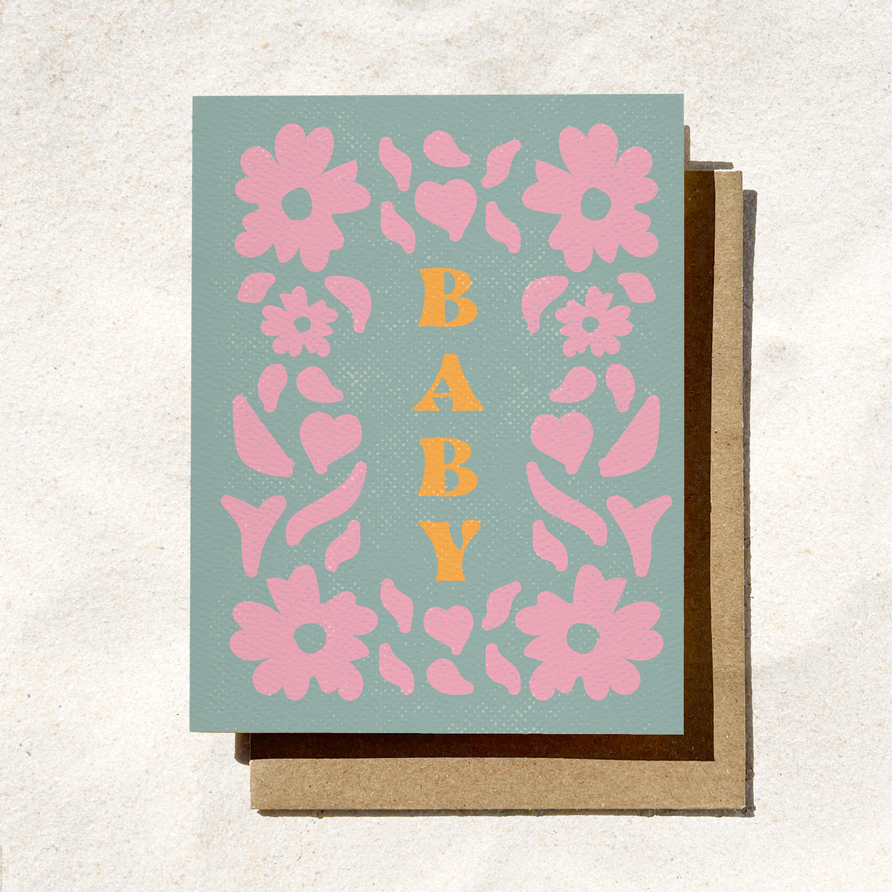 Daydream Prints - Wholesale Baby Card - Baby Card | New Baby Cards | Boho Floral Card | Green card5