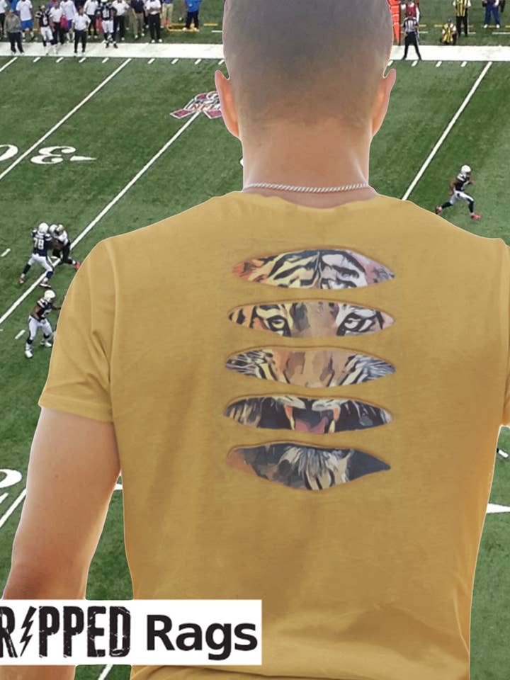 Stoer T-shirt met gescheurde tijgerprint voor wholesale door Ripped Rags