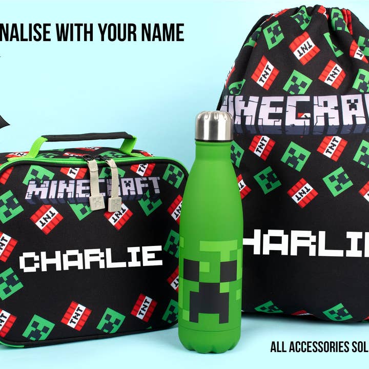 Fringoo Group Ltd - Wholesale Drawstring Bag - Kids - MINECRAFT Personalised Drawstring Bag - TNT/Creeper