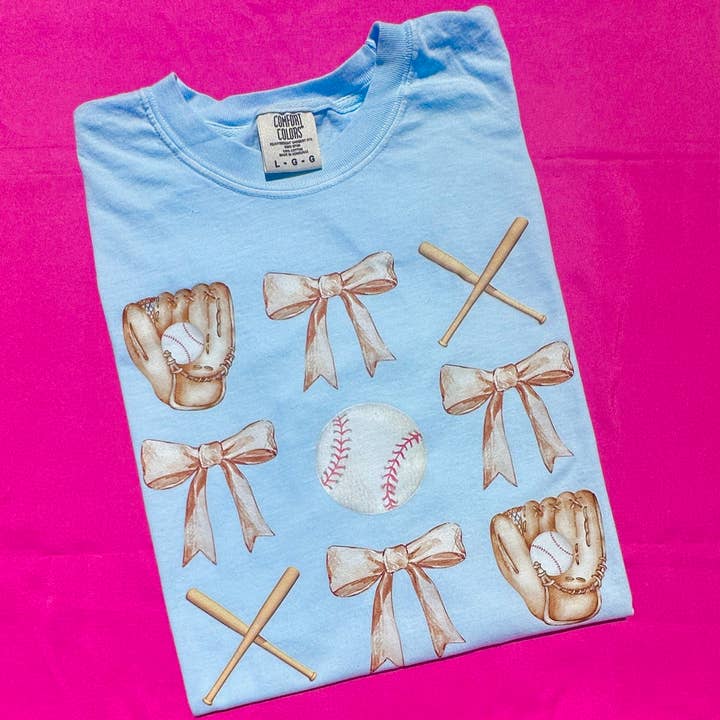 Baseball Collage Coquette Comfort Colors T-Shirt for wholesale by Nikkilynn Wholesale