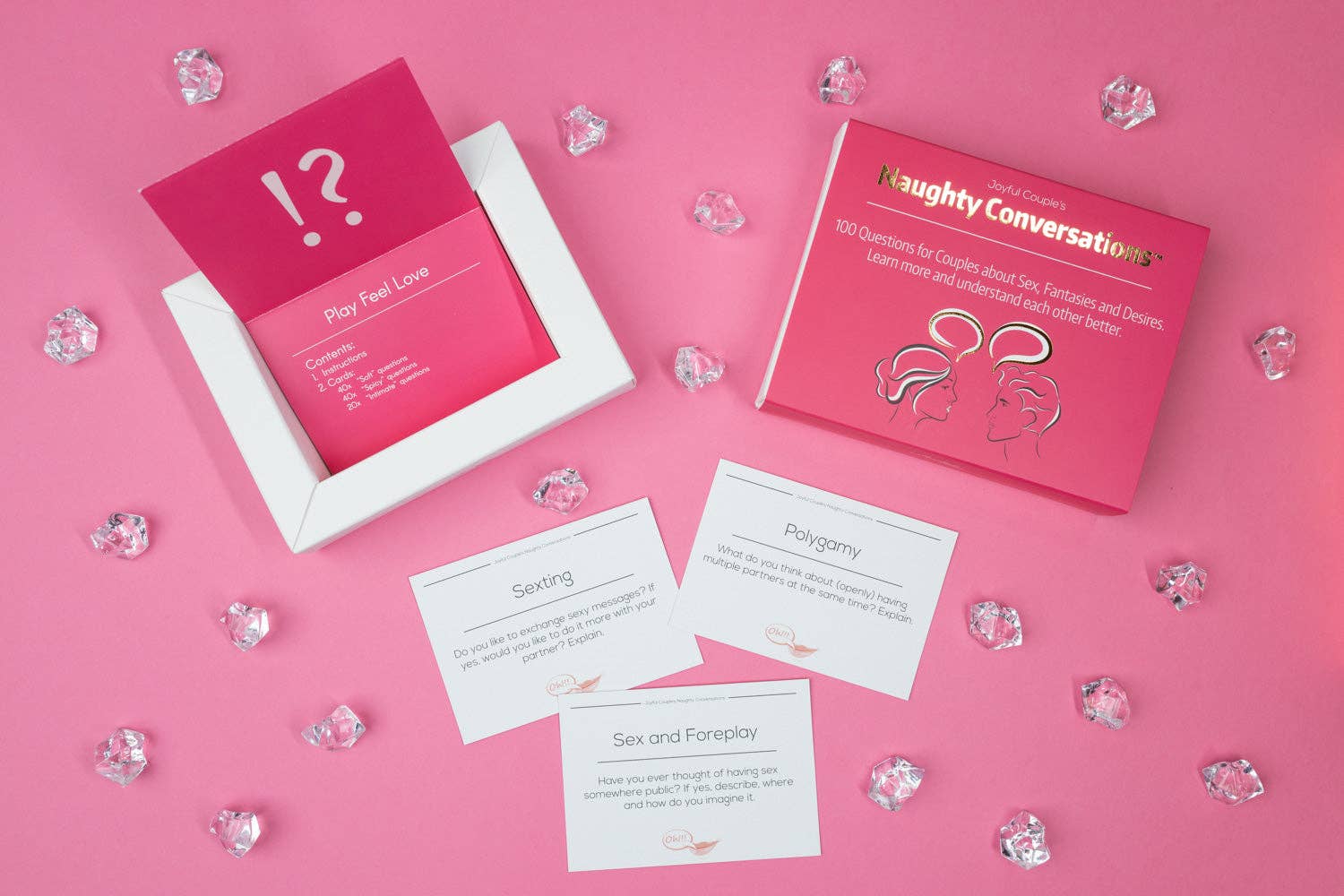 Joyful Couple - Vendita all'ingrosso Giochi di carte - Naughty Conversations: 100 domande per coppie su desideri, fantasie e sesso1