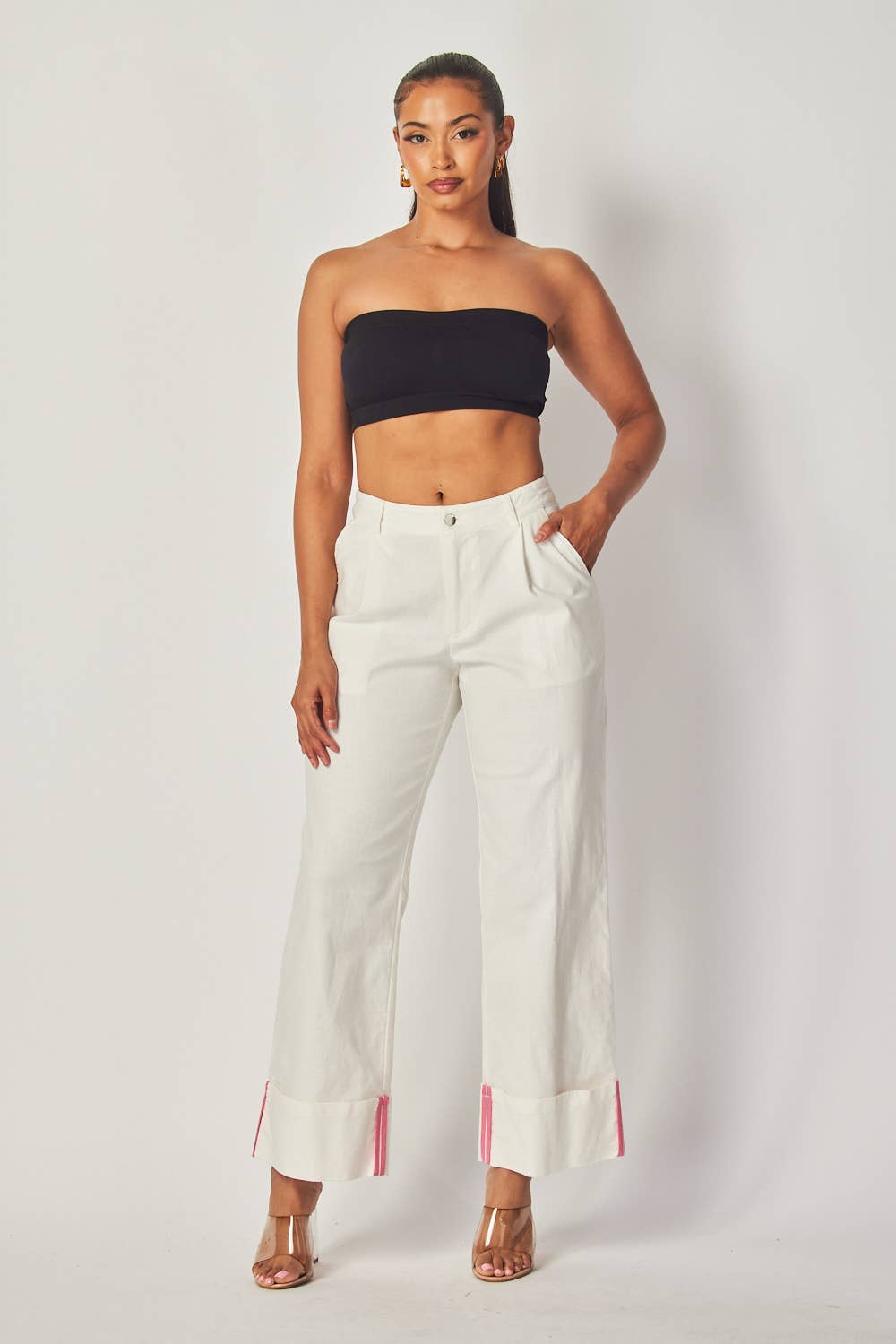 Hot & Delicious - Wholesale Broek - Dames - Jaylene Hem Manchet Broek (HDP32961)19