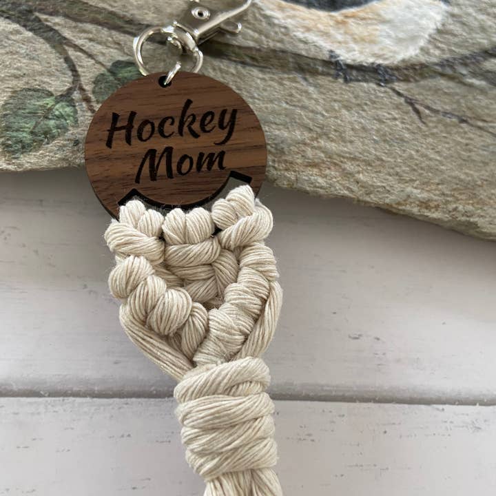 Chickadee Creations - Wholesale Keychain - Women's - Boho Macrame key chain keychain … hockey mom1