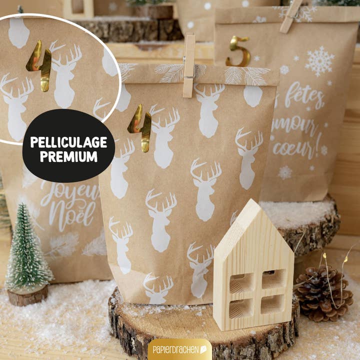 Papierdrachen - Wholesale Advent Calendar - Paper Kite Advent Calendar Cozy Winter White French4