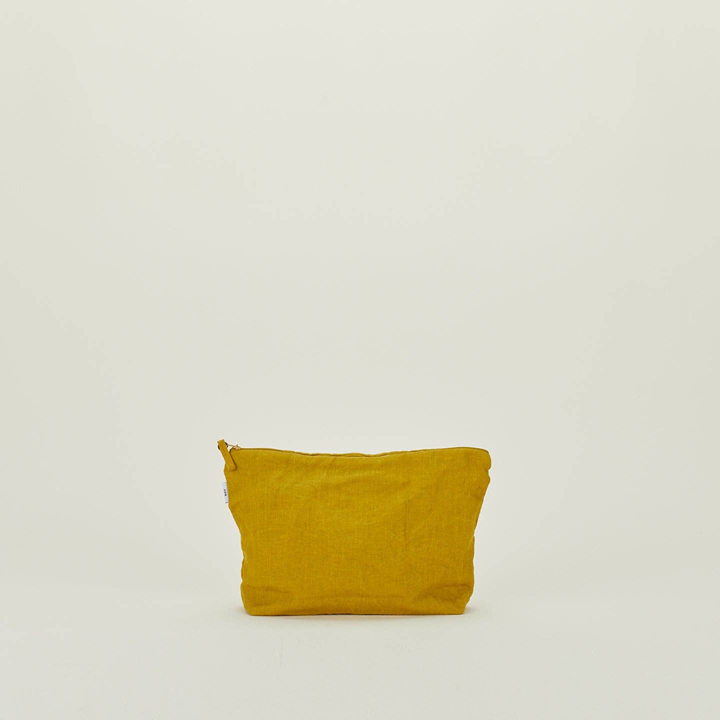 Hawkins New York - Wholesale Pouch - Women's - SIMPLE LINEN ZIPPER POUCHES - MUSTARD3