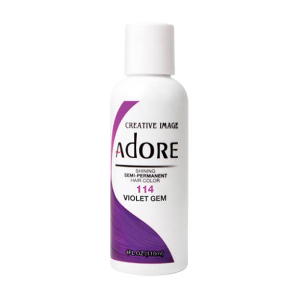 Adore #114 Violet Gem – 4oz Semi-Permanent Hair Color for wholesale by Majestic Wholesale