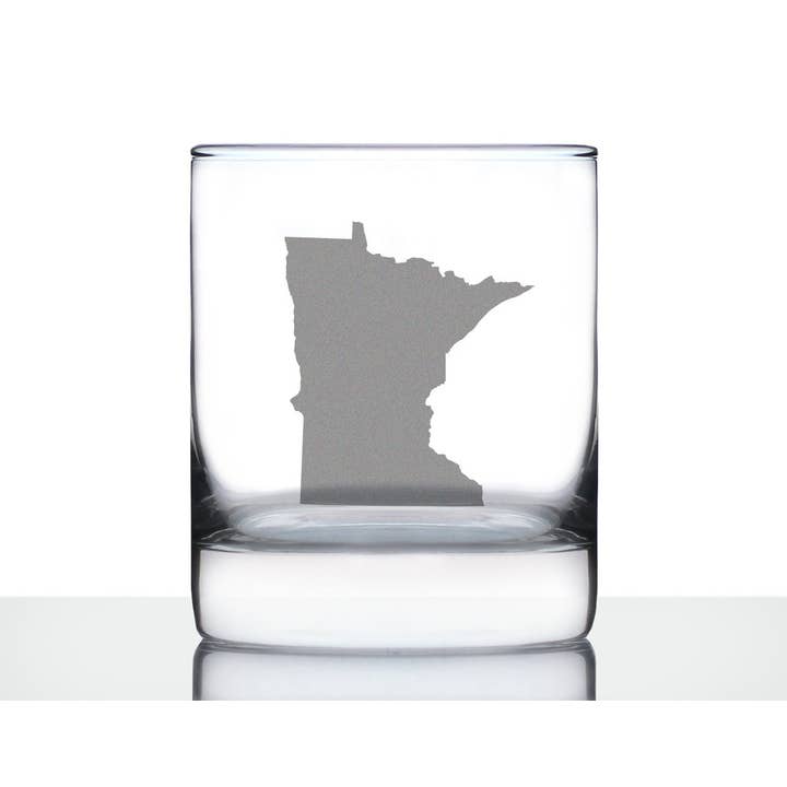 Verre à whisky Minnesota Outline - Minnesotans Gifts pour la vente par bevvee