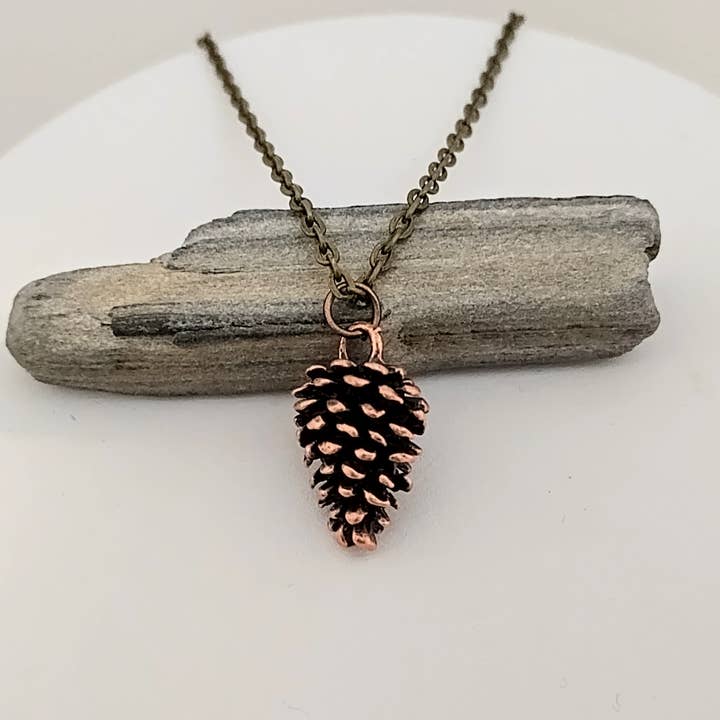 Piccadilly Pendants - Wholesale Pendant/Charm Necklace - Pine cone Necklace, Silver or Bronze Pine Cone Necklace
