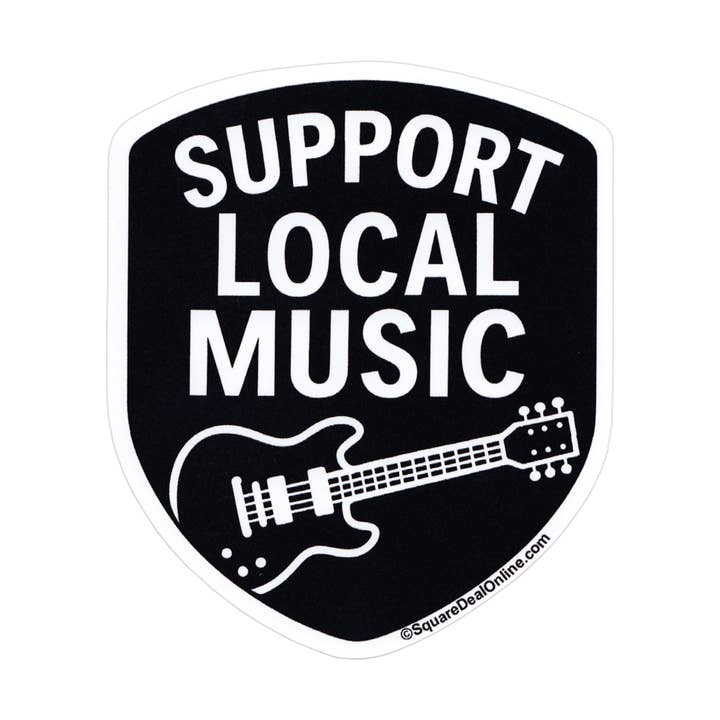Aufkleber - Unterstütze lokale Musik Indie-Rock-Band Live-Gig-Szene für den Großhandel von Square Deal Recordings & Supplies