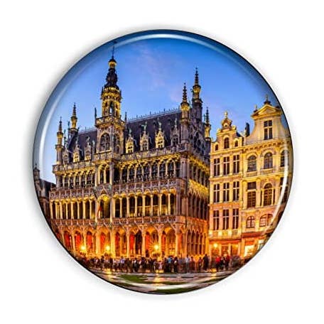 Magnete di Bruxelles, cupola epossidica da 1,1 pollici per la vendita all'ingrosso da parte di City Souvenirs