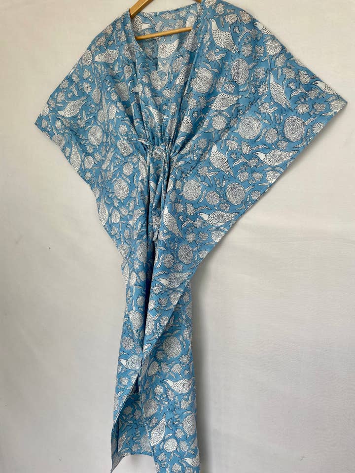 The Eastern Loom - Vendita all'ingrosso Caftano - Donna - Kimono indiano stampato a mano in cotone caftano