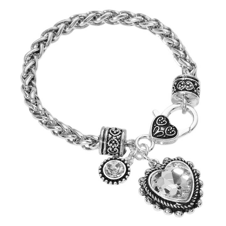 Sensibling Corp. - Wholesale Charm/Dangle Bracelet - Heart Stone Charm Bracelet