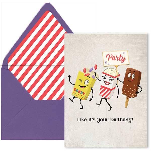 Mod Lounge Paper Company - Wholesale Birthday Card - Lobby Refreshments Birthday Card