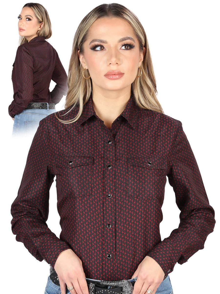 J&J WESTERN WEAR – Großhandel Hemd mit Button-down-Kragen – Damen – Centenario Langarm-Cowboyhemd 170571