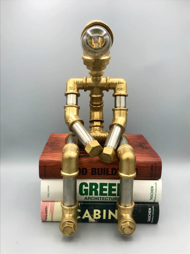 Lámpara Hans de diseño minimalista en latón y acero inoxidable para venta al por mayor de Lmpmn