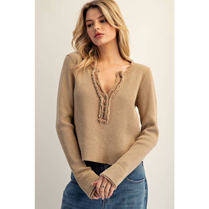 Thermal Long Sleeve Top for wholesale by STYLE USA