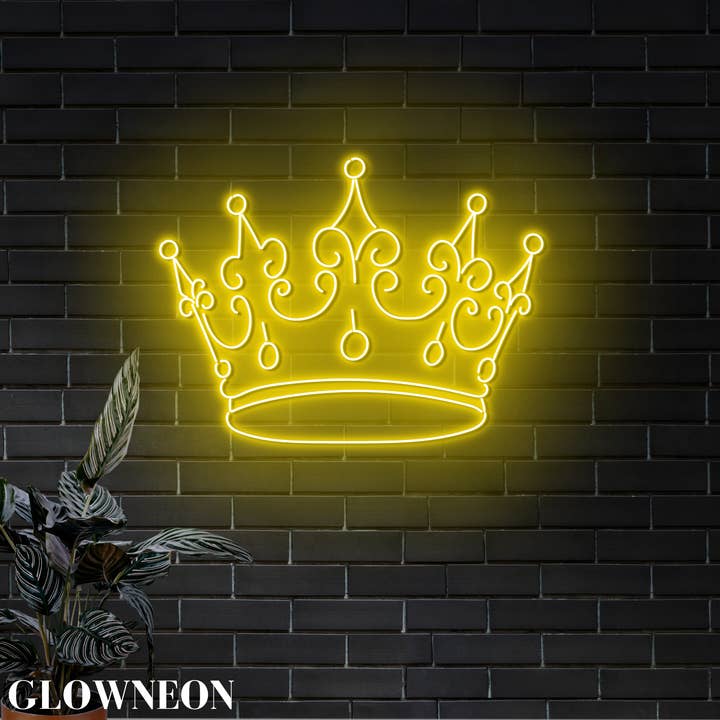Placa de Led Coroa de Princesa para Decoração de Parede de Jogo de Casino Bar Festa por atacado de Glow Neon