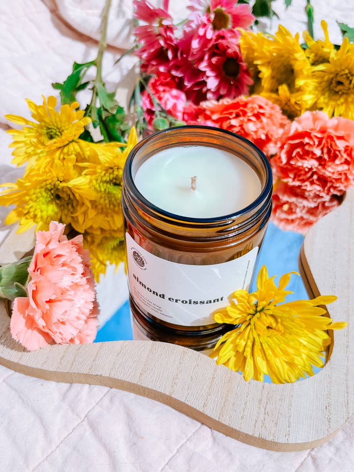 Almond Croissant for wholesale by Meadow Candle Studio LLC