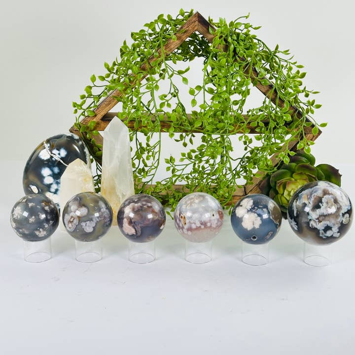 Rock Paradise - Wholesale Spiritual Stone/Crystal - Flower Agate Crystal Sphere - You Choose8