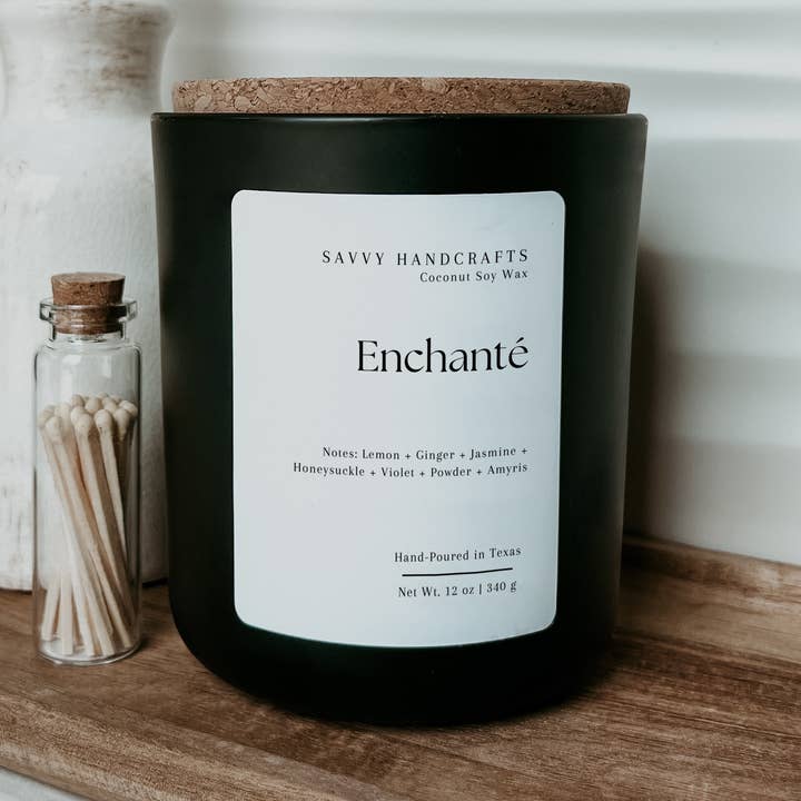 Savvy Handcrafts - Vendita all'ingrosso Candela in vasetto - Candela da 12oz - Enchanté0