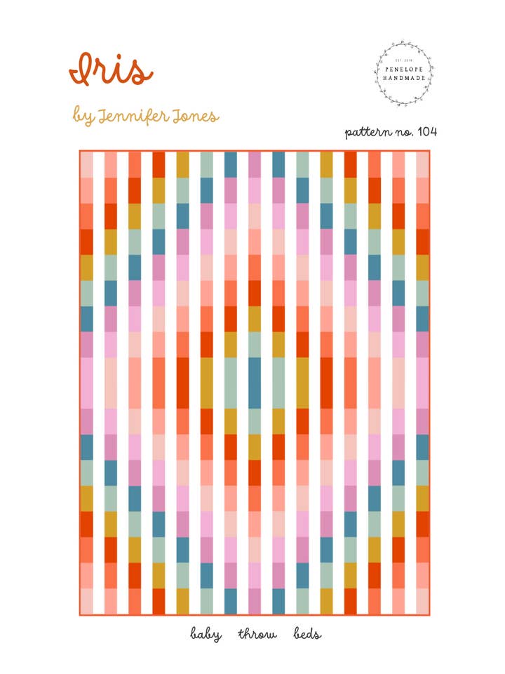 Iris Quilt Pattern  |   Paper Version for wholesale by Penelope Handmade