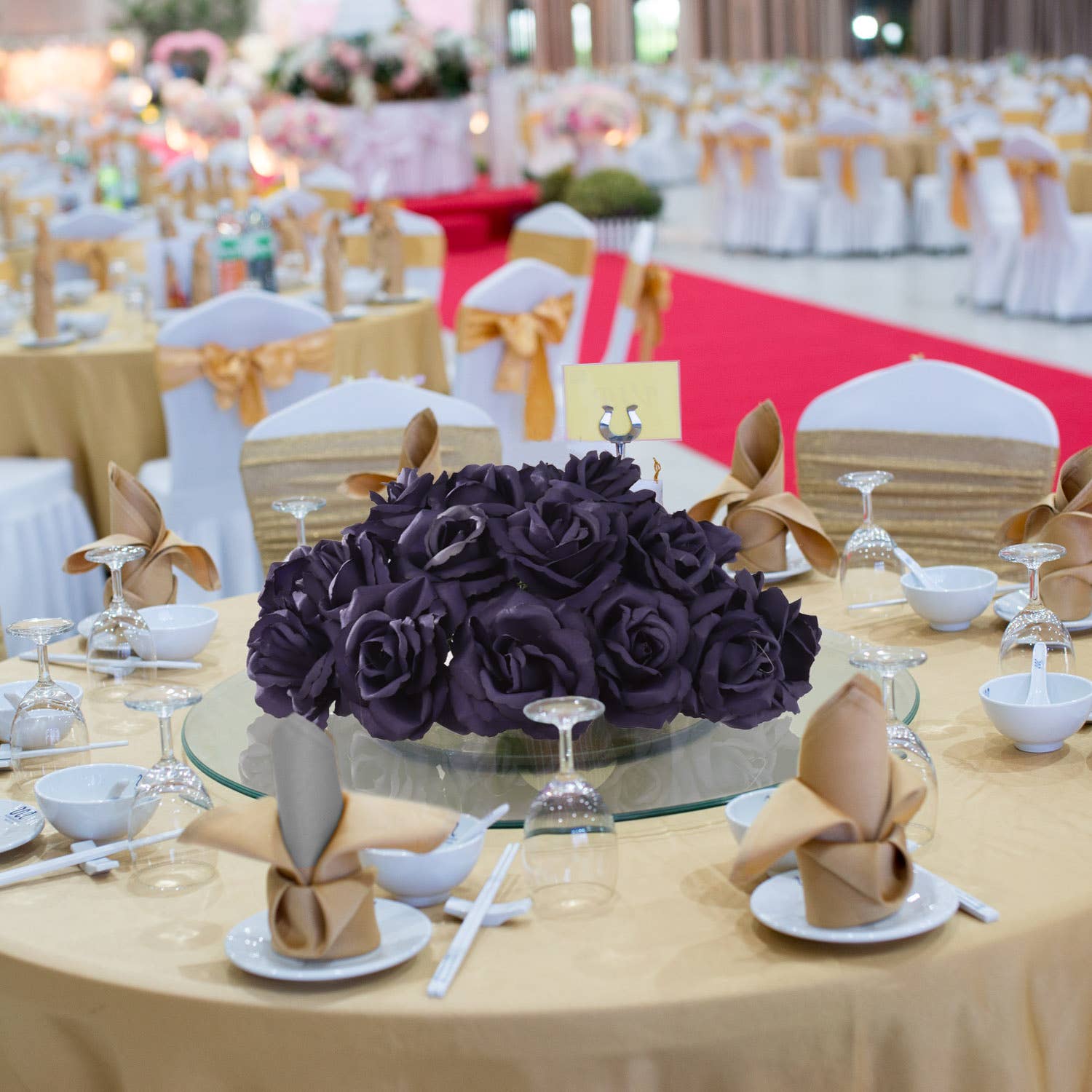 Larksilk - Wholesale Artificial Flowers - Navy Blue Silk Rose Picks | 50 Pack - 8In X 3In.7