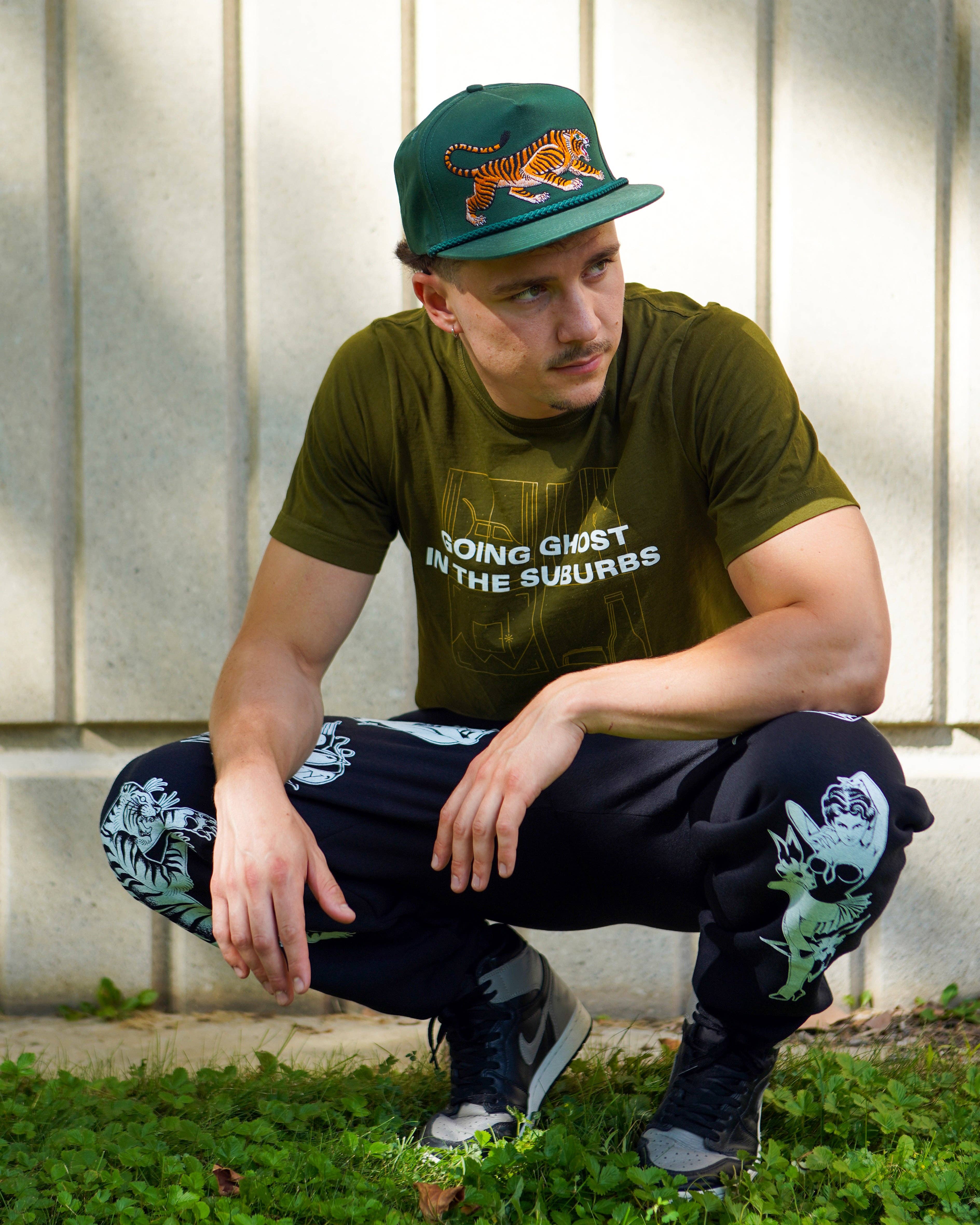 Stuntin Goods - Vendita all'ingrosso Cappellino con visiera piatta - Unisex - Cappello unisex con tigre in stile tatuaggio tradizionale7